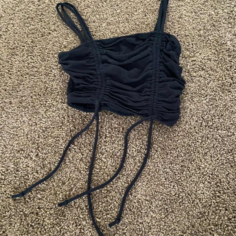 Black tank top with ties
